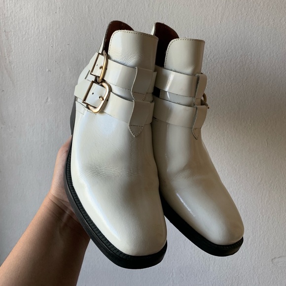 Miista white ankle boots with buckles - Picture 2 of 5
